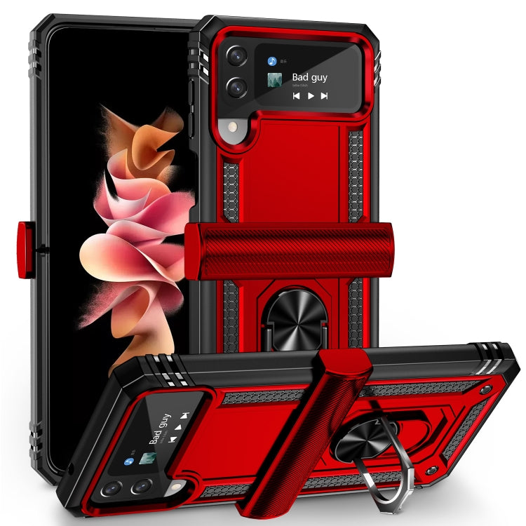 Shockproof TPU + PC Protective Phone Case with 360 Degree Rotating Holder, For Samsung Galaxy Z Flip4, For Samsung Galaxy Z Flip3 5G