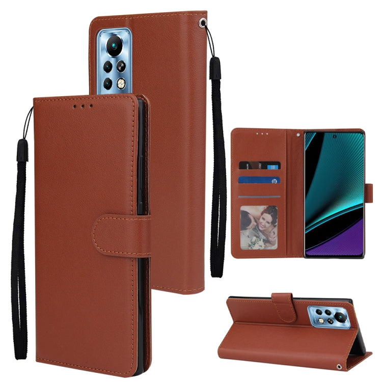 Multifunctional Horizontal Flip Leather Case with Three Card Slot, For Infinix Note 11s, For Infinix Note 11 Pro, For Infinix Note 10 Pro, For Infinix Hot 11s, For Infinix Hot 10, For Infinix Hot 10s