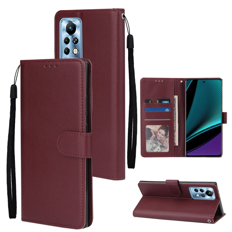 Multifunctional Horizontal Flip Leather Case with Three Card Slot, For Infinix Note 11s, For Infinix Note 11 Pro, For Infinix Note 10 Pro, For Infinix Hot 11s, For Infinix Hot 10, For Infinix Hot 10s