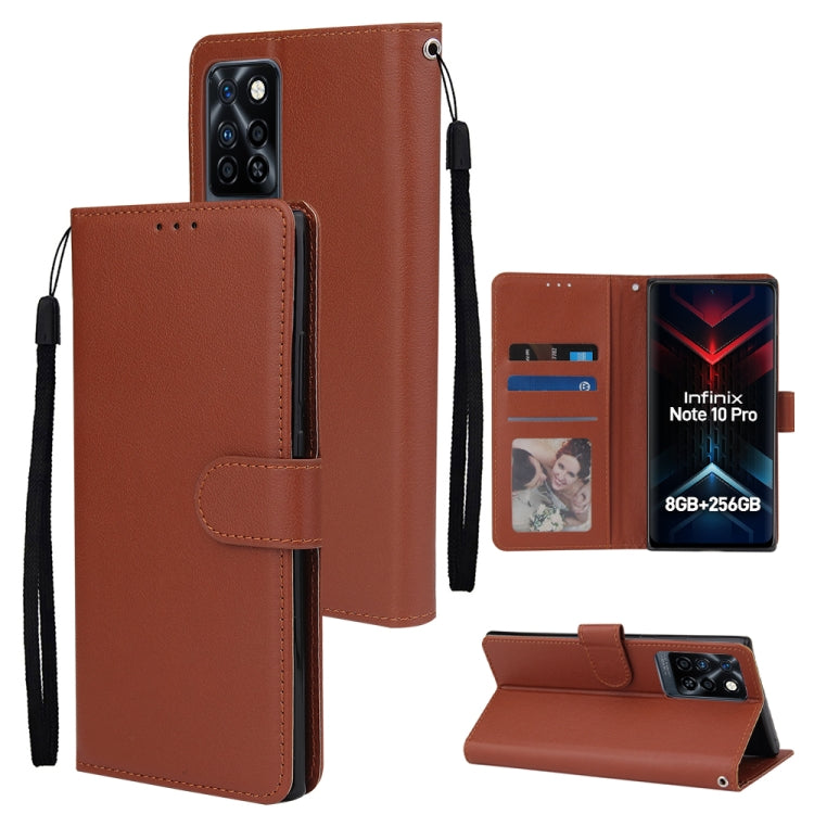Multifunctional Horizontal Flip Leather Case with Three Card Slot, For Infinix Note 11s, For Infinix Note 11 Pro, For Infinix Note 10 Pro, For Infinix Hot 11s, For Infinix Hot 10, For Infinix Hot 10s