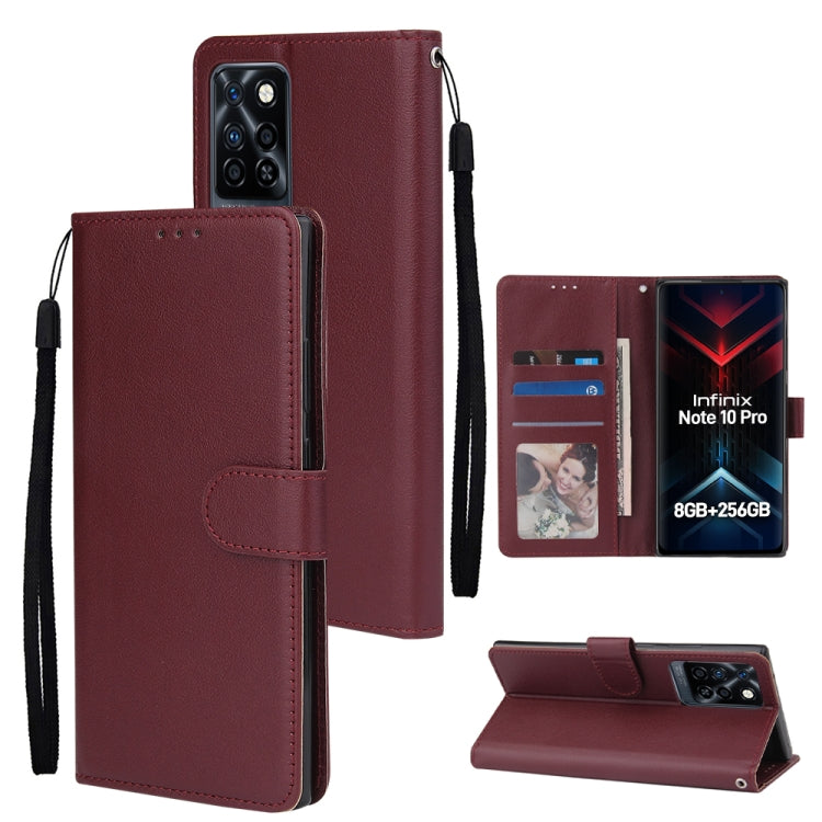 Multifunctional Horizontal Flip Leather Case with Three Card Slot, For Infinix Note 11s, For Infinix Note 11 Pro, For Infinix Note 10 Pro, For Infinix Hot 11s, For Infinix Hot 10, For Infinix Hot 10s