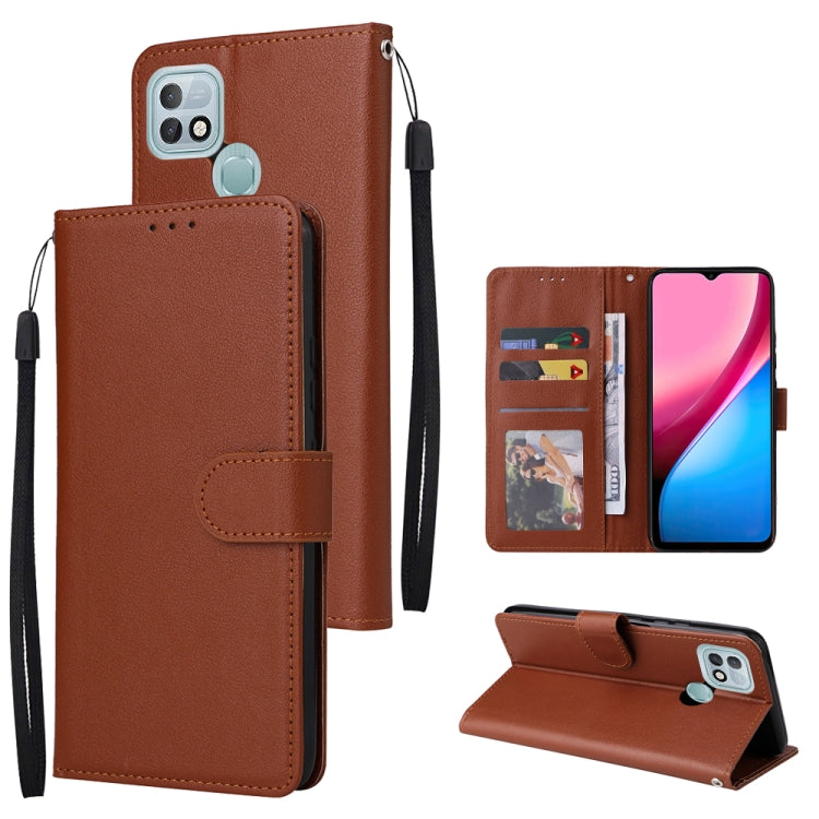 Multifunctional Horizontal Flip Leather Case with Three Card Slot, For Infinix Hot 10i, For Infinix Hot 9 Play, For Infinix Smart 5, For Realme 9i, For Realme 8i, For Realme C21Y / C25Y