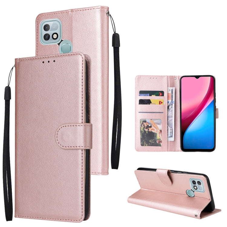 Multifunctional Horizontal Flip Leather Case with Three Card Slot, For Infinix Hot 10i, For Infinix Hot 9 Play, For Infinix Smart 5, For Realme 9i, For Realme 8i, For Realme C21Y / C25Y