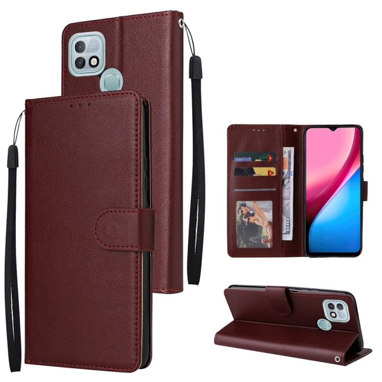 Multifunctional Horizontal Flip Leather Case with Three Card Slot, For Infinix Hot 10i, For Infinix Hot 9 Play, For Infinix Smart 5, For Realme 9i, For Realme 8i, For Realme C21Y / C25Y