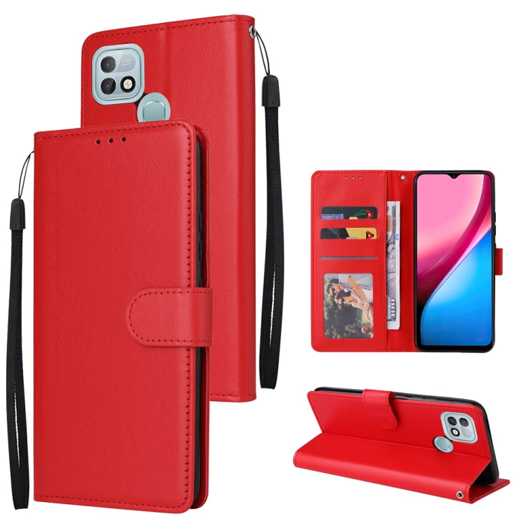 Multifunctional Horizontal Flip Leather Case with Three Card Slot, For Infinix Hot 10i, For Infinix Hot 9 Play, For Infinix Smart 5, For Realme 9i, For Realme 8i, For Realme C21Y / C25Y