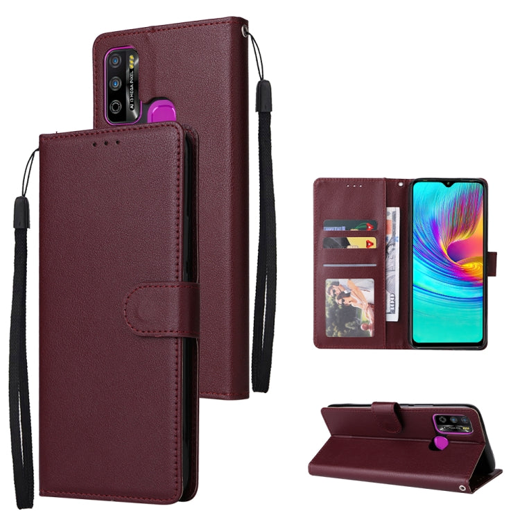 Multifunctional Horizontal Flip Leather Case with Three Card Slot, For Infinix Hot 10i, For Infinix Hot 9 Play, For Infinix Smart 5, For Realme 9i, For Realme 8i, For Realme C21Y / C25Y