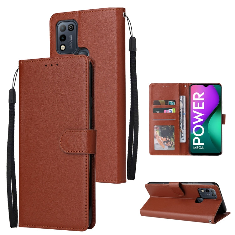 Multifunctional Horizontal Flip Leather Case with Three Card Slot, For Infinix Hot 10i, For Infinix Hot 9 Play, For Infinix Smart 5, For Realme 9i, For Realme 8i, For Realme C21Y / C25Y