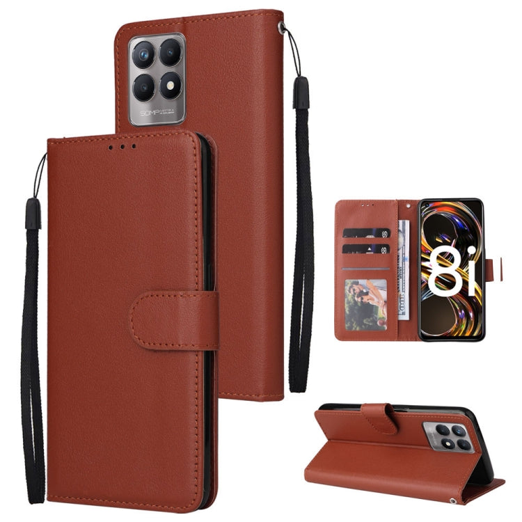 Multifunctional Horizontal Flip Leather Case with Three Card Slot, For Infinix Hot 10i, For Infinix Hot 9 Play, For Infinix Smart 5, For Realme 9i, For Realme 8i, For Realme C21Y / C25Y