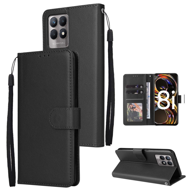 Multifunctional Horizontal Flip Leather Case with Three Card Slot, For Infinix Hot 10i, For Infinix Hot 9 Play, For Infinix Smart 5, For Realme 9i, For Realme 8i, For Realme C21Y / C25Y
