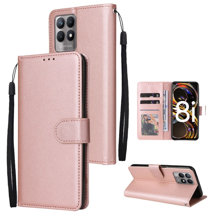 Multifunctional Horizontal Flip Leather Case with Three Card Slot, For Infinix Hot 10i, For Infinix Hot 9 Play, For Infinix Smart 5, For Realme 9i, For Realme 8i, For Realme C21Y / C25Y