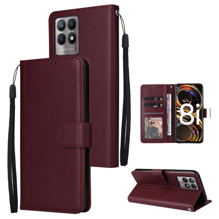 Multifunctional Horizontal Flip Leather Case with Three Card Slot, For Infinix Hot 10i, For Infinix Hot 9 Play, For Infinix Smart 5, For Realme 9i, For Realme 8i, For Realme C21Y / C25Y