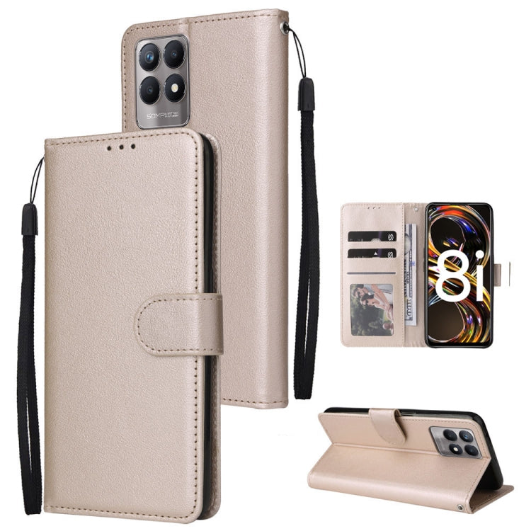 Multifunctional Horizontal Flip Leather Case with Three Card Slot, For Infinix Hot 10i, For Infinix Hot 9 Play, For Infinix Smart 5, For Realme 9i, For Realme 8i, For Realme C21Y / C25Y