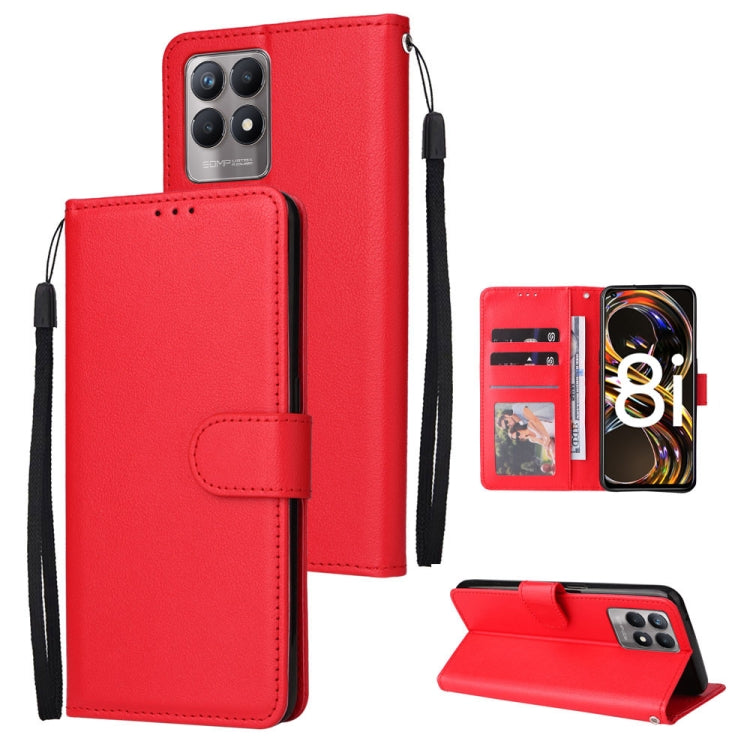 Multifunctional Horizontal Flip Leather Case with Three Card Slot, For Infinix Hot 10i, For Infinix Hot 9 Play, For Infinix Smart 5, For Realme 9i, For Realme 8i, For Realme C21Y / C25Y