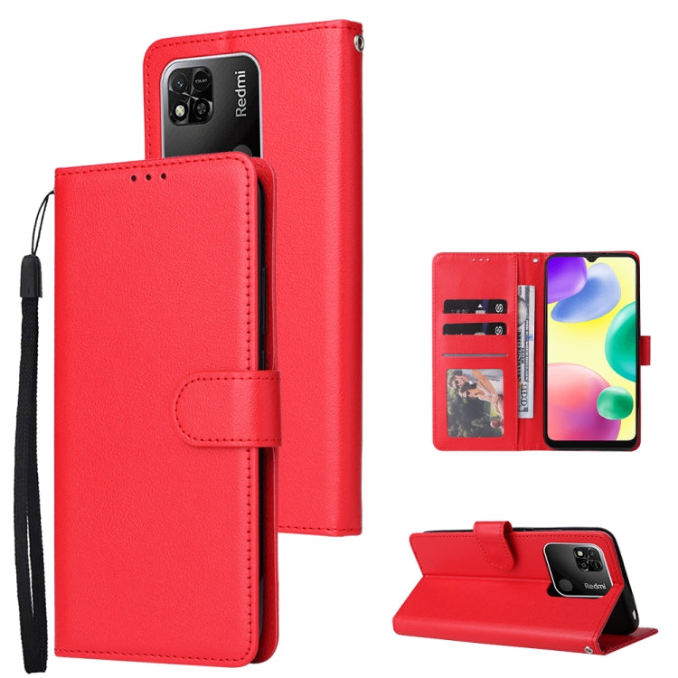 Multifunctional Horizontal Flip Leather Case with Three Card Slot, For vivo Y53, For Xiaomi Redmi 10C