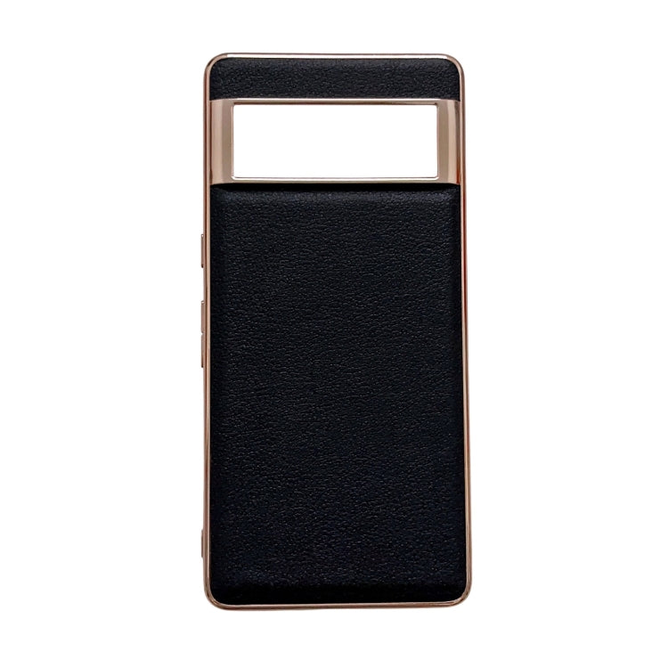 Waves Series Nano Electroplating Genuine Leather Phone Case, For Google Pixel 6, For Google Pixel 6 Pro, For Google Pixel 6a, For Google Pixel 7, For Huawei Enjoy 50 4G