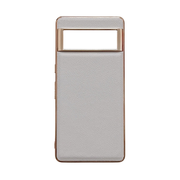 Waves Series Nano Electroplating Genuine Leather Phone Case, For Google Pixel 6, For Google Pixel 6 Pro, For Google Pixel 6a, For Google Pixel 7, For Huawei Enjoy 50 4G