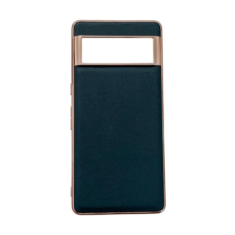 Waves Series Nano Electroplating Genuine Leather Phone Case, For Google Pixel 6, For Google Pixel 6 Pro, For Google Pixel 6a, For Google Pixel 7, For Huawei Enjoy 50 4G