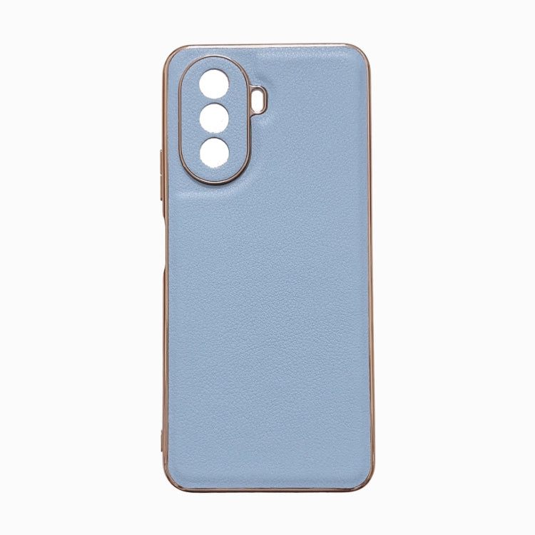 Waves Series Nano Electroplating Genuine Leather Phone Case, For Google Pixel 6, For Google Pixel 6 Pro, For Google Pixel 6a, For Google Pixel 7, For Huawei Enjoy 50 4G