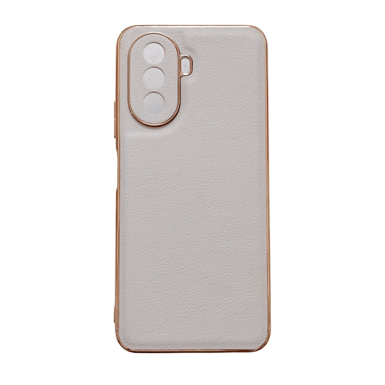 Waves Series Nano Electroplating Genuine Leather Phone Case, For Google Pixel 6, For Google Pixel 6 Pro, For Google Pixel 6a, For Google Pixel 7, For Huawei Enjoy 50 4G
