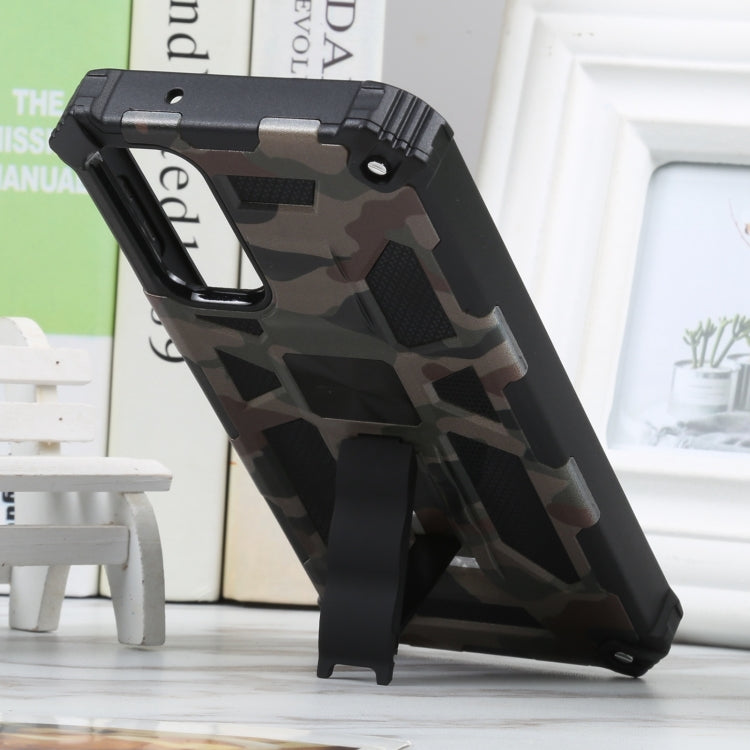 Camouflage Armor Kickstand TPU + PC Magnetic Phone Case, For Samsung Galaxy A14 5G