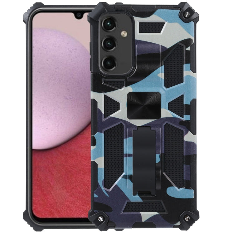 Camouflage Armor Kickstand TPU + PC Magnetic Phone Case, For Samsung Galaxy A14 5G