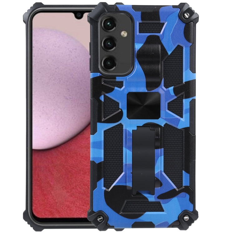 Camouflage Armor Kickstand TPU + PC Magnetic Phone Case, For Samsung Galaxy A14 5G