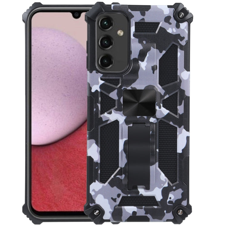 Camouflage Armor Kickstand TPU + PC Magnetic Phone Case, For Samsung Galaxy A14 5G