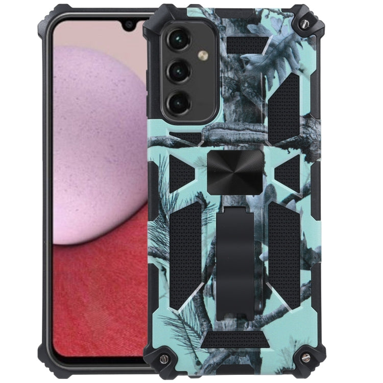 Camouflage Armor Kickstand TPU + PC Magnetic Phone Case, For Samsung Galaxy A14 5G