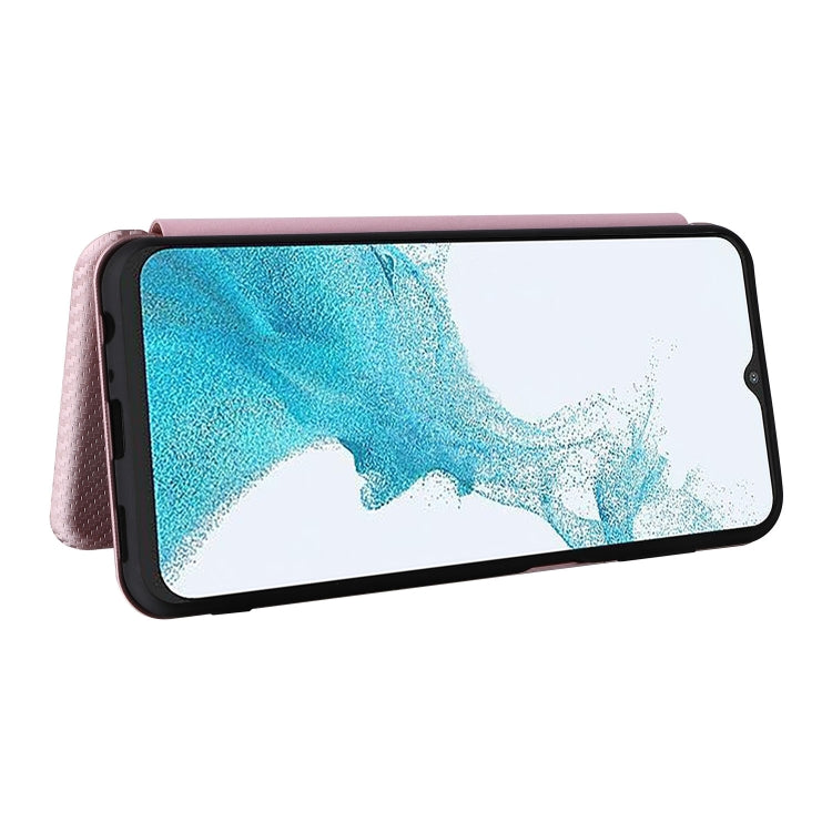 Carbon Fiber Texture Leather Phone Case, For Samsung Galaxy A23 4G Global