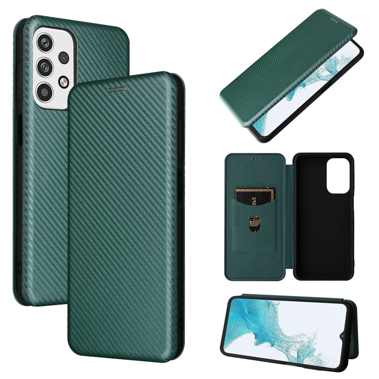 Carbon Fiber Texture Leather Phone Case, For Samsung Galaxy A23 4G Global