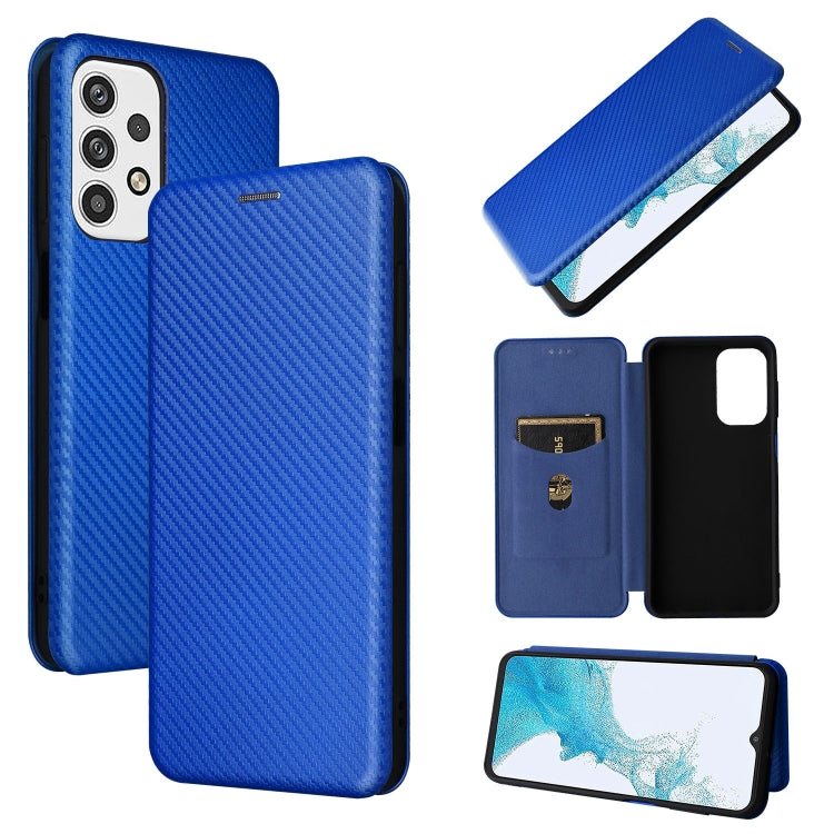 Carbon Fiber Texture Leather Phone Case, For Samsung Galaxy A23 4G Global