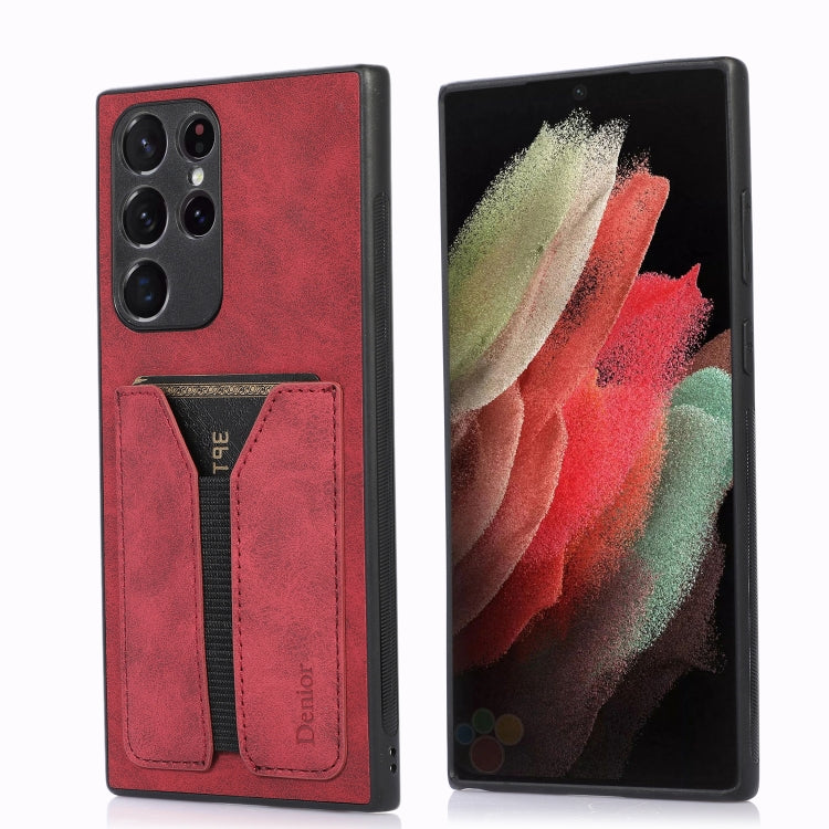 Denior DV Elastic Card PU Back Cover Phone Case, For Samsung Galaxy S22 5G, For Samsung Galaxy S22+ 5G, For Samsung Galaxy S22 Ultra 5G, For Samsung Galaxy S21 5G, For Samsung Galaxy S21+ 5G, For Samsung Galaxy S21 Ultra 5G, For Samsung Galaxy Note20  ...