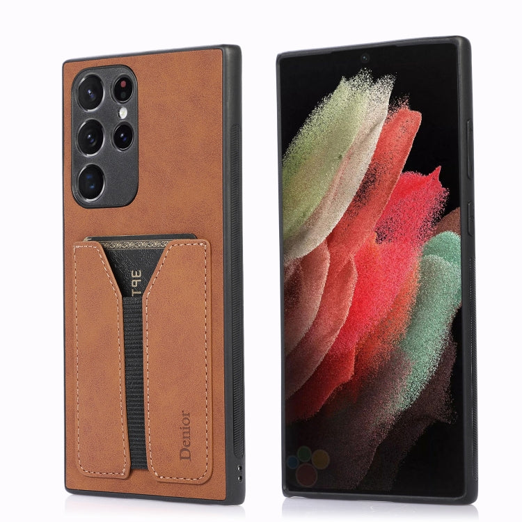 Denior DV Elastic Card PU Back Cover Phone Case, For Samsung Galaxy S22 5G, For Samsung Galaxy S22+ 5G, For Samsung Galaxy S22 Ultra 5G, For Samsung Galaxy S21 5G, For Samsung Galaxy S21+ 5G, For Samsung Galaxy S21 Ultra 5G, For Samsung Galaxy Note20  ...