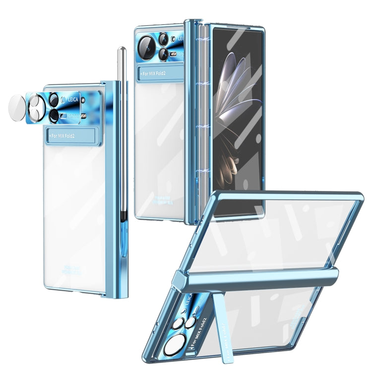 Magnetic Hinges Plating Phone Case with Holder, For Xiaomi Mix Fold 2