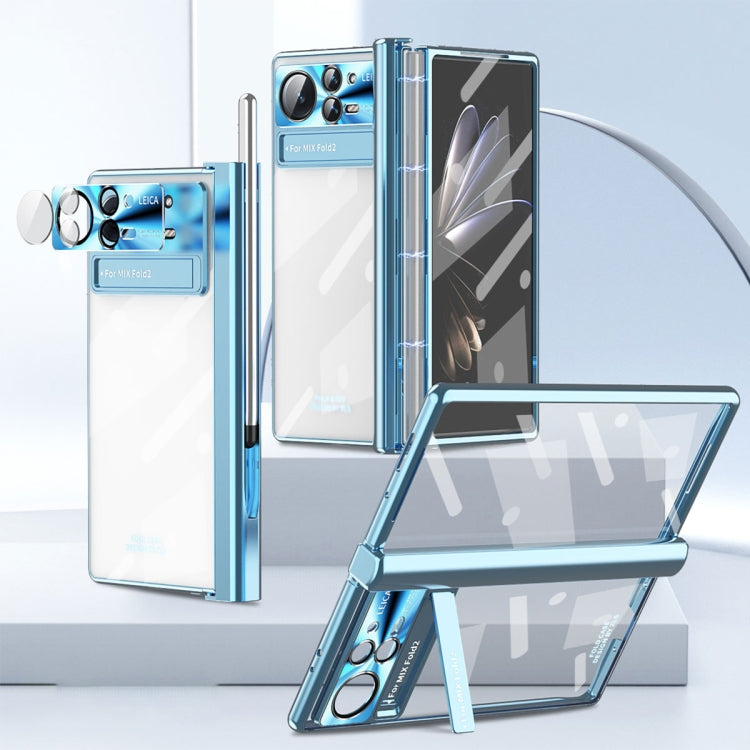 Magnetic Hinges Plating Phone Case with Holder, For Xiaomi Mix Fold 2