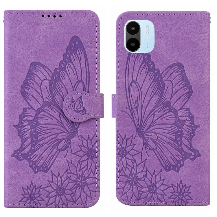 Retro Skin Feel Butterflies Embossing Horizontal Flip Leather Phone Case, For Google Pixel 7 5G, For Google Pixel 7 Pro 5G, For Xiaomi Redmi A1, For Xiaomi Poco M4 5G, For Xiaomi 12T / 12T Pro / Redmi K50 Ultra