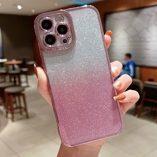 High Transparent Gradient Color Glitter TPU Phone Case, For iPhone 11 Pro Max, For iPhone 11 Pro, For iPhone 11, For iPhone XS Max