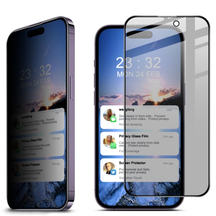 IMAK HD Full Screen Anti-spy Tempered Glass Protective Film, For iPhone 14, For iPhone 14 Plus, For iPhone 14 Pro, For iPhone 14 Pro Max