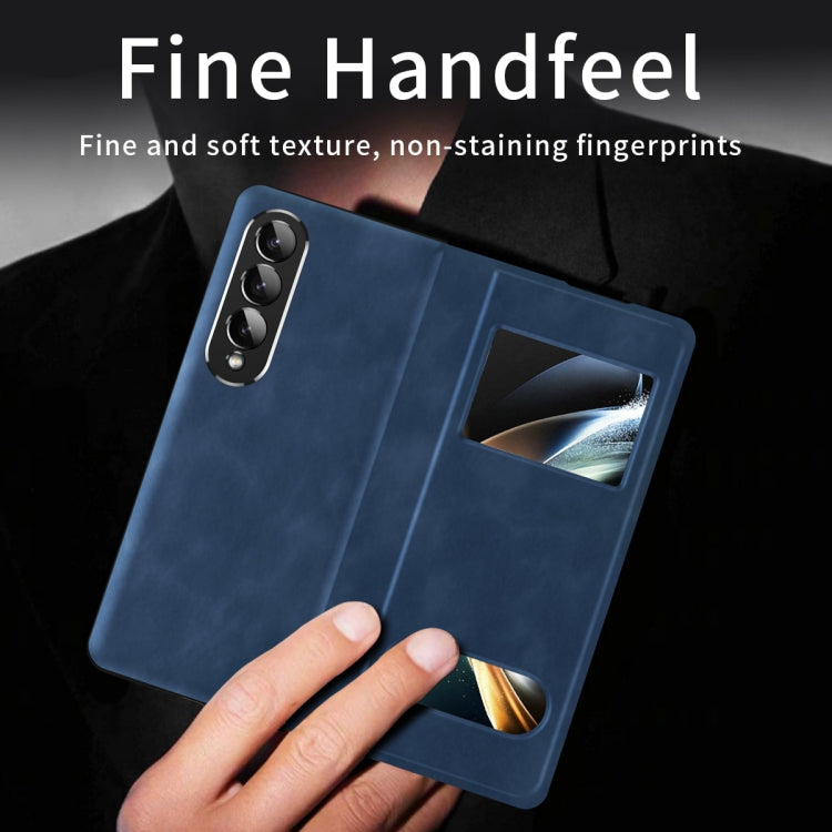 Mature Window View Flip Leather Phone Case, For Samsung Galaxy Z Fold4, For Samsung Galaxy Z Fold3 5G, For Samsung Galaxy Z Fold2 5G