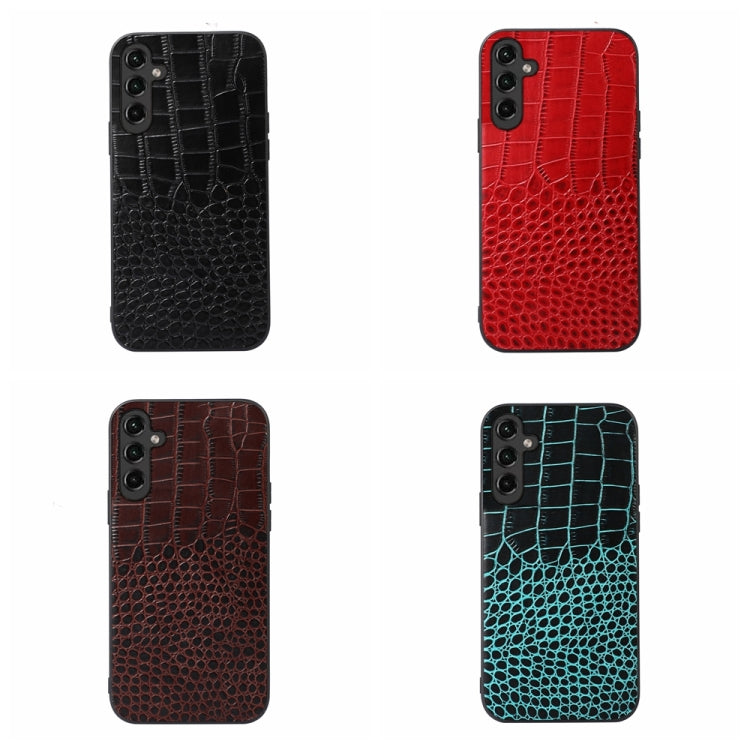 Crocodile Texture Genuine Leather Phone Case, For Samsung Galaxy A14 5G, For Samsung Galaxy S23+ 5G, For Samsung Galaxy S23 Ultra 5G