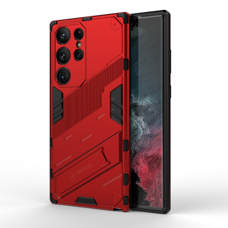 Punk Armor 2 in 1 PC + TPU Shockproof Phone Case with Invisible Holder, For Samsung Galaxy S23 Ultra 5G, For Samsung Galaxy S23+ 5G, For Samsung Galaxy S23 5G