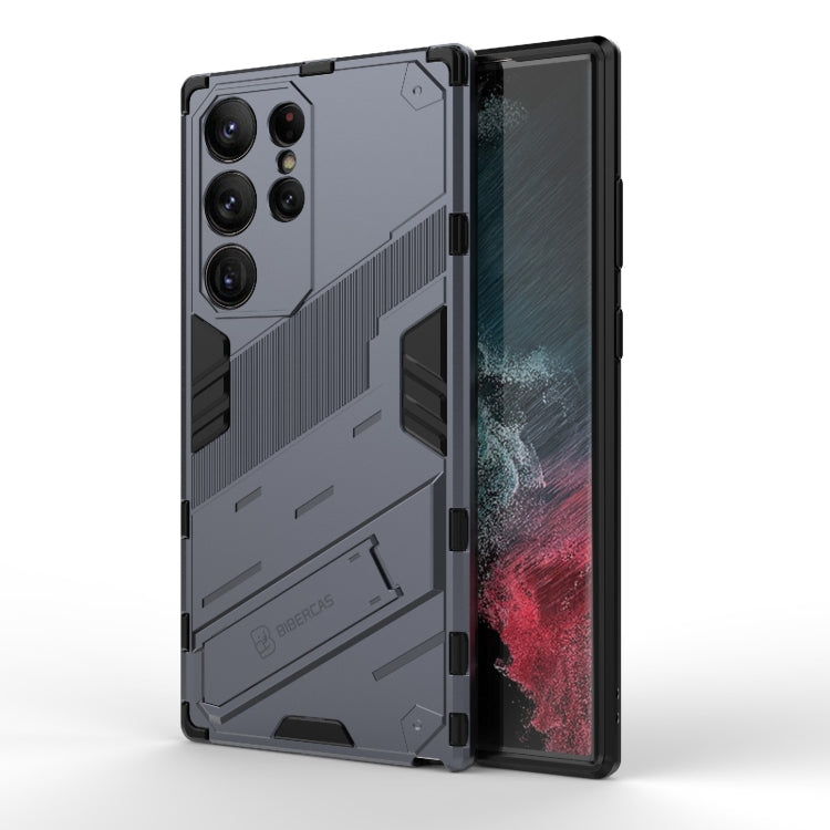Punk Armor 2 in 1 PC + TPU Shockproof Phone Case with Invisible Holder, For Samsung Galaxy S23 Ultra 5G, For Samsung Galaxy S23+ 5G, For Samsung Galaxy S23 5G