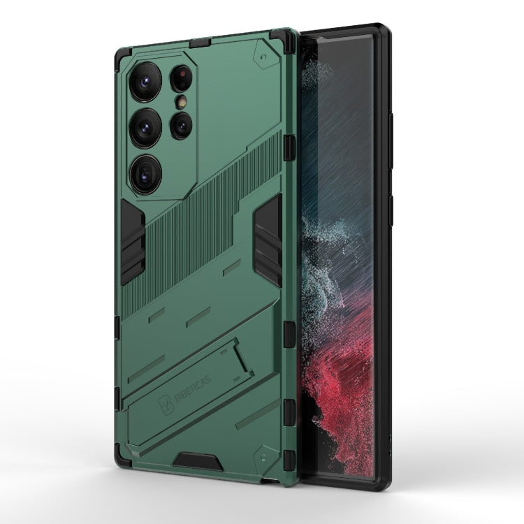 Punk Armor 2 in 1 PC + TPU Shockproof Phone Case with Invisible Holder, For Samsung Galaxy S23 Ultra 5G, For Samsung Galaxy S23+ 5G, For Samsung Galaxy S23 5G