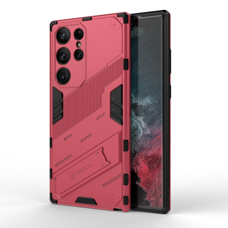 Punk Armor 2 in 1 PC + TPU Shockproof Phone Case with Invisible Holder, For Samsung Galaxy S23 Ultra 5G, For Samsung Galaxy S23+ 5G, For Samsung Galaxy S23 5G