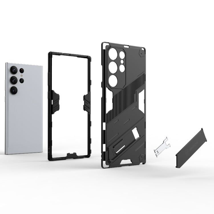 Punk Armor 2 in 1 PC + TPU Shockproof Phone Case with Invisible Holder, For Samsung Galaxy S23 Ultra 5G, For Samsung Galaxy S23+ 5G, For Samsung Galaxy S23 5G