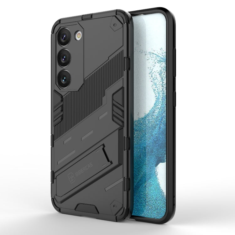 Punk Armor 2 in 1 PC + TPU Shockproof Phone Case with Invisible Holder, For Samsung Galaxy S23 Ultra 5G, For Samsung Galaxy S23+ 5G, For Samsung Galaxy S23 5G