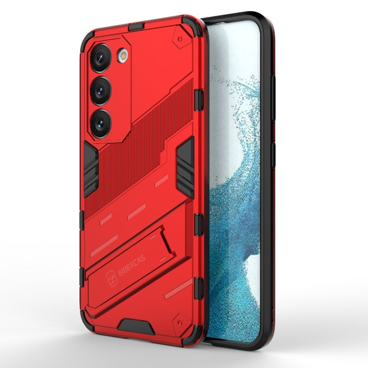Punk Armor 2 in 1 PC + TPU Shockproof Phone Case with Invisible Holder, For Samsung Galaxy S23 Ultra 5G, For Samsung Galaxy S23+ 5G, For Samsung Galaxy S23 5G