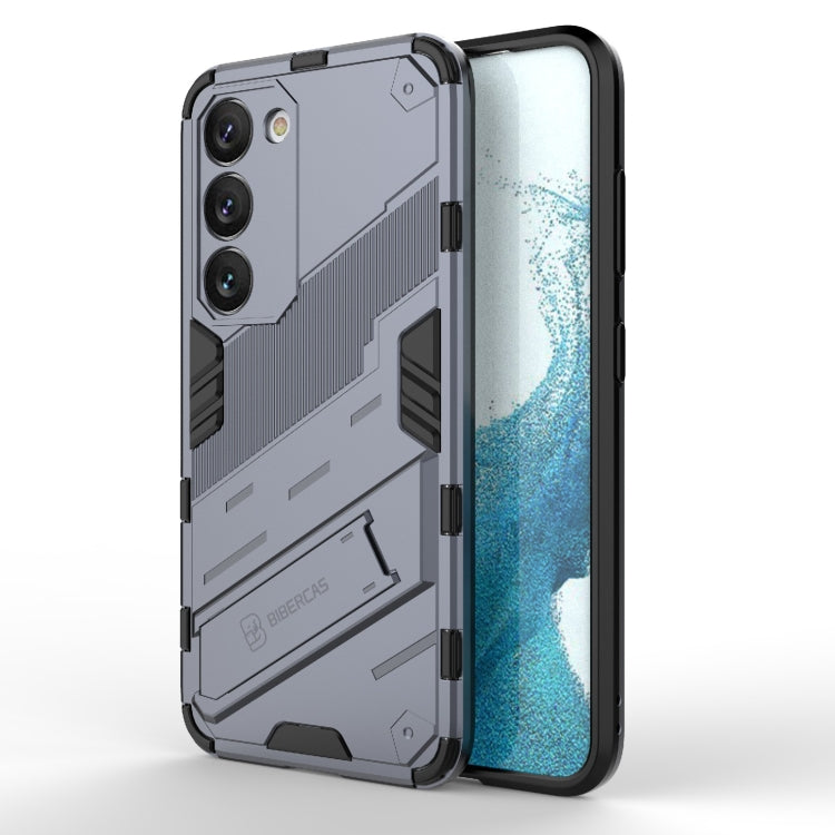 Punk Armor 2 in 1 PC + TPU Shockproof Phone Case with Invisible Holder, For Samsung Galaxy S23 Ultra 5G, For Samsung Galaxy S23+ 5G, For Samsung Galaxy S23 5G
