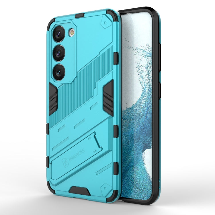 Punk Armor 2 in 1 PC + TPU Shockproof Phone Case with Invisible Holder, For Samsung Galaxy S23 Ultra 5G, For Samsung Galaxy S23+ 5G, For Samsung Galaxy S23 5G