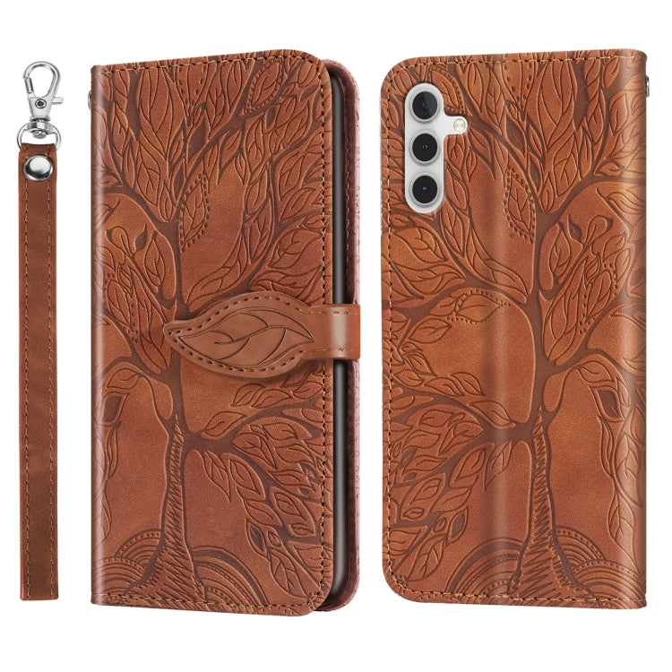 Life Tree Embossing Pattern Leather Phone Case, For Samsung Galaxy A14 5G, For Samsung Galaxy S23 5G, For Samsung Galaxy S23+ 5G, For Samsung Galaxy S23 Ultra 5G
